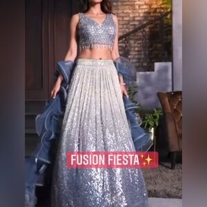 New silver prom and wedding outfit